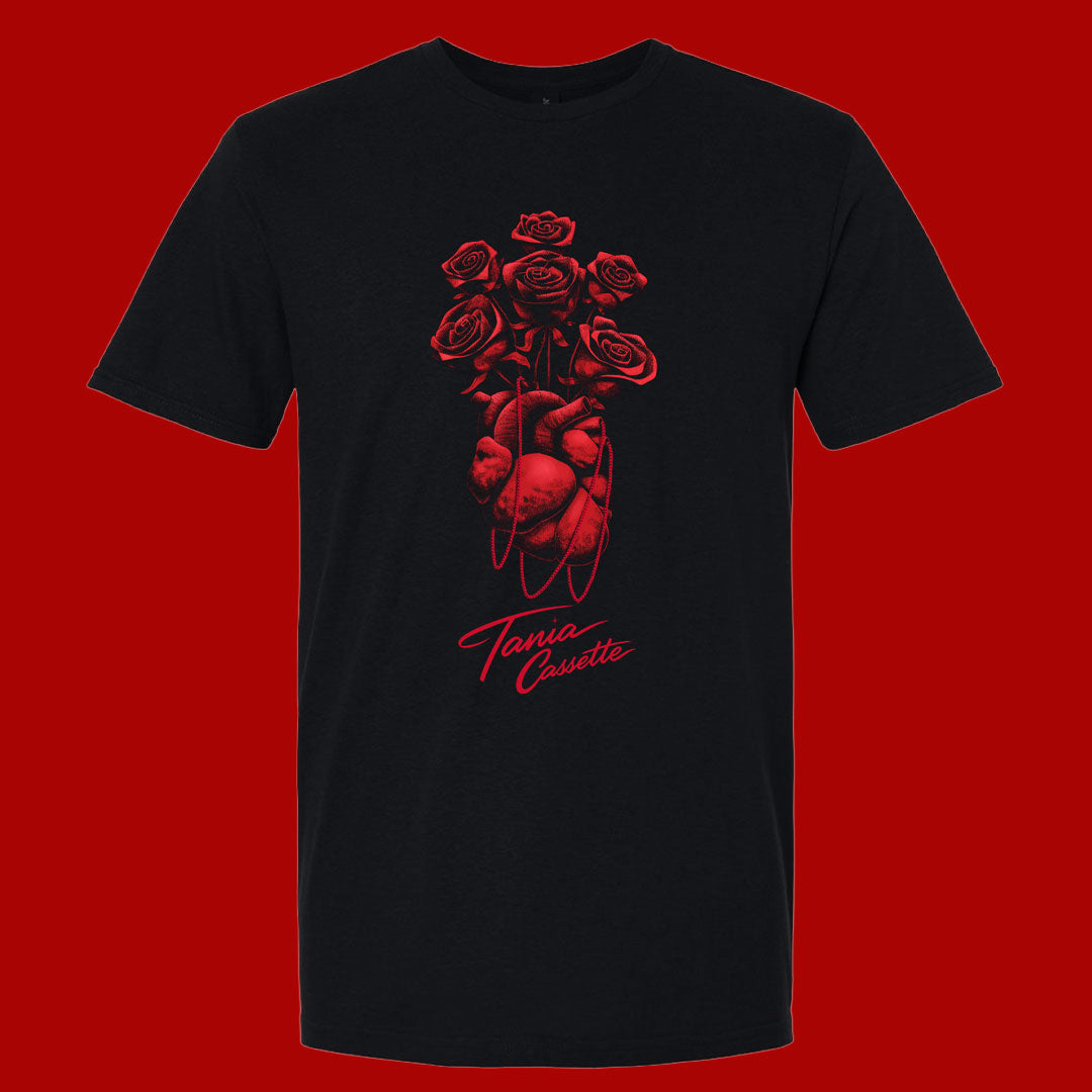 LIMITED RUN - Tania Cassette Red Rose-Heart T-Shirt